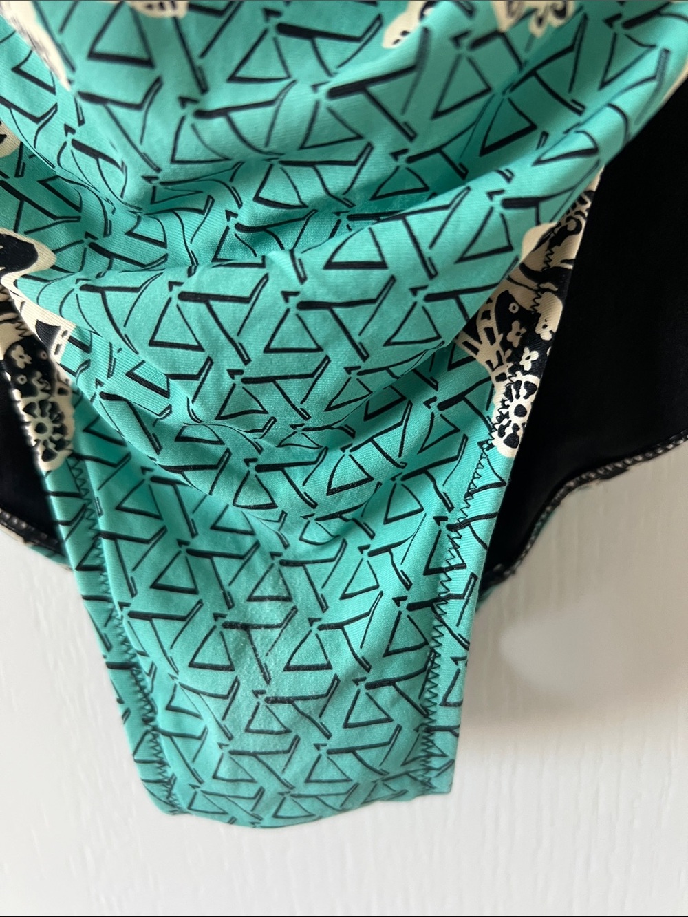 EUC Johnny Was Black Floral Multi-Color Marilyn Ruched Swimsuit SIZE XL - Picture 4 of 11